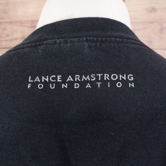 VINTAGE NIKE LIVESTRONG LANCE ARMSTRONG FOUNDATION Y2K 00s SILVER TAG TSHIRT XL - Picture 7 of 8